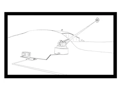 Space Defense design drawing freehand illustration laser pen scifi sketch space turret