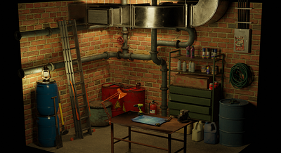 EngineScene 3d blender engine scene graphic design