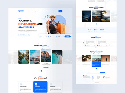 Travel Agency Landing Page Design ui template uxretech