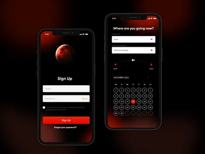 The concept of an application for buying tickets to mars app design graphic design tickets ui ux