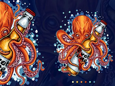 RivetMate animal illustration apparel character design clothing design digital illustration fashion graphic design illustration logo octopus octopus illustration t shirt design tshirt design vector vector art