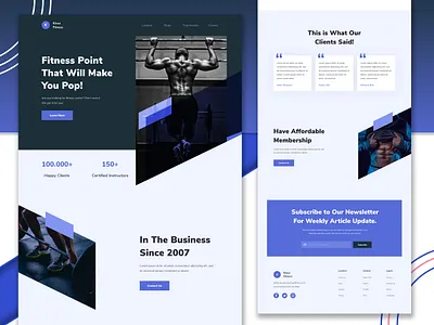 Fitness Landing Page Design design designers developer fitness fitness design graphic design landing design page landing page logo ui uiux ux website website landing