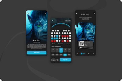 Cinema -App app cinema cinema app daily ui design film film hall mobile app movie movies app ticket ui ux uxui