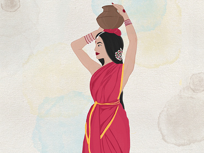 Indian girl beautiful girl illustration indian