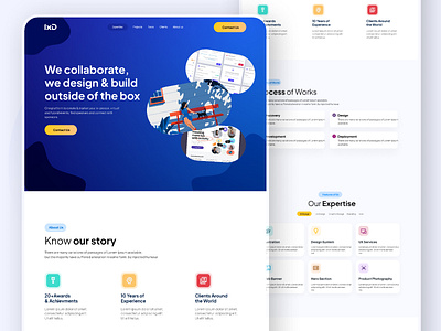 IXD Agency Landing Page clean design figma graphic design landing page ui ui design