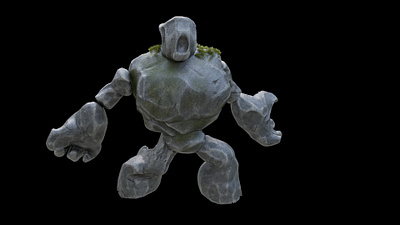 Golem 3d animation rigged ue5 vfx