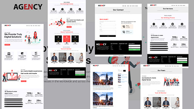 Agency Website app branding design graphic design illustration logo typography ui ux vector