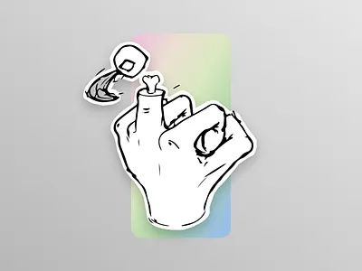 Dr.Middle Finger - Being Cut 3d branding design graphic design illustration logo nft pin sticker ui vector