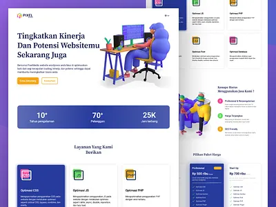 Landing Page Website Optimization Service dashboard landing page mobil design ui user interface web design website design white design white theme