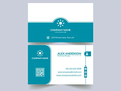 Simple shape company business card identity cards