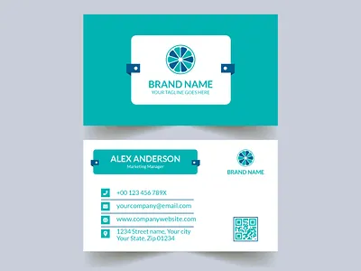 Aqua Green Creative Vector Business Card identity cards