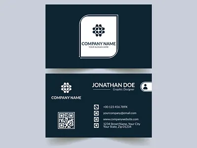 Minimal business card design identity cards