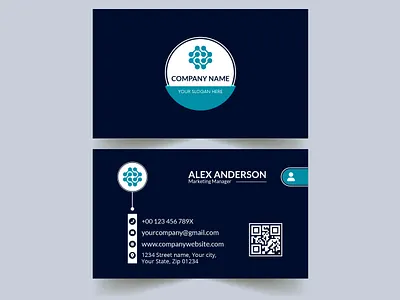 Company business card floating design creative business card