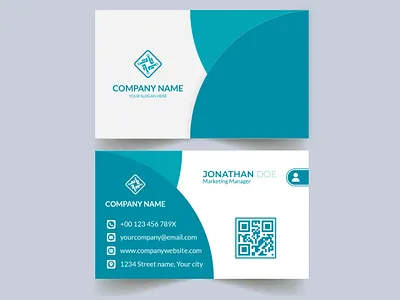 Unique corporate business card template office card