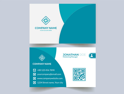 Unique corporate business card template office card