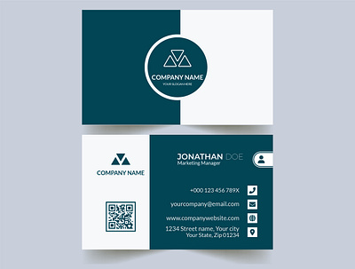 Round business card and mockup creative business card