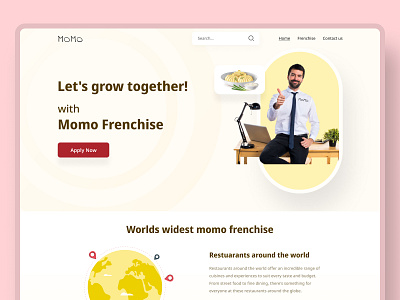 Frenchise website design design ui ux
