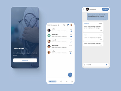 Health Center app appbar applicaiton blue chat floaticon health healthapp healthcare login message mobile mobileapp signup