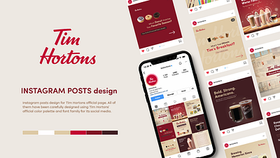 Tim Hortons INSTAGRAM POSTS branding design graphic design instagram social media social media design social media post