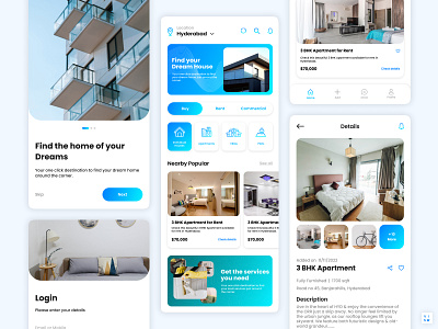 House Rental App Concept apartment app brokerage design house house rental house sale housing lease minimal real estate rent rental rental services renting sale shop renting ui