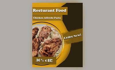 restaurant poster 3d graphic design logo