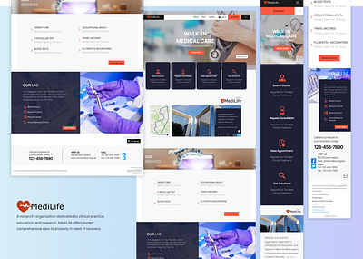 MediLife - Medical Service Landing Page UI