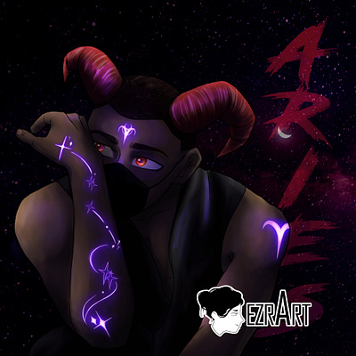 Album Cover Design - Aries album cover art character design characterart cover art illustration