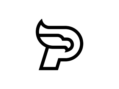 P Phoenix Logo animal bird branding design eagle eagle head fly graphic design hawk letter p logo logos p p initial p logo p monogram phoenix raptor simple wings