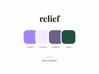 Relief Color Palette animation app art branding clean design flat graphic design icon illustration logo logo design minimal typography ui ux vector web website