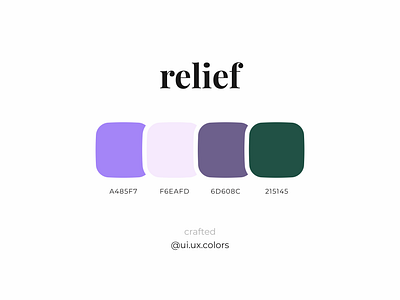 Relief Color Palette animation app art branding clean design flat graphic design icon illustration logo logo design minimal typography ui ux vector web website