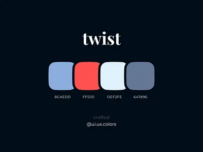 Twist Color Palette animation app art branding clean design flat graphic design illustration logo ui