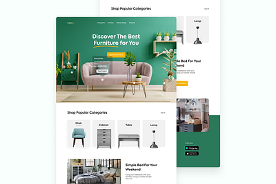 Furniture Landing Page chair design find furniture furniture furniture landing page furniture web landing page table ui ui furniture uiux ux website