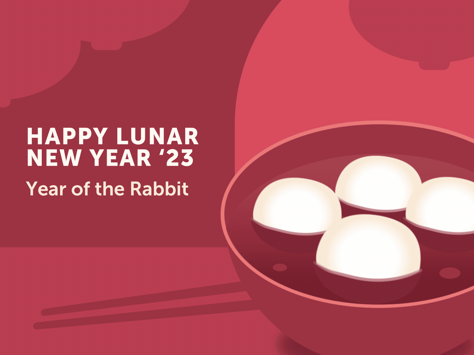 Year of Rabbit 🐰 animation chinese chinese new year dumpling hong bao illustration lunar new year new year rabbit soup tang yuan year of rabbit