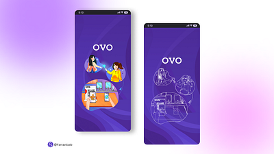 Redesign Illustration Landing Page App OVO app branding design dribbble graphic design illustration landingpage ovo productdesign ui userinterface