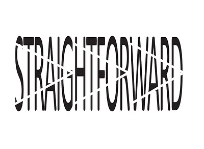 Straightforward design graphic design typography