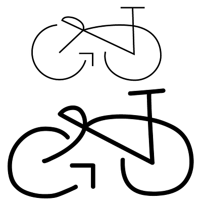 Bike Logo Design - Thin design graphic design logo typography vector