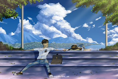 Play Truant background character environtment ilustration