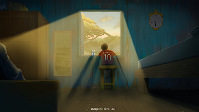 Sunday Morning background character environtment ilustration