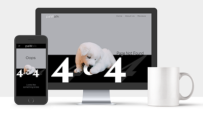 404 Dog Walk - Weekly Warm Up 404 page design graphic design website
