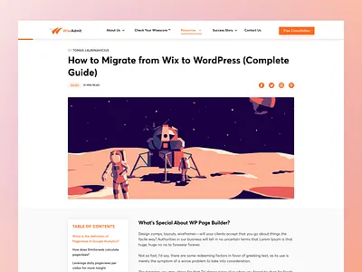 Blog UI design minimal ui ux vector web
