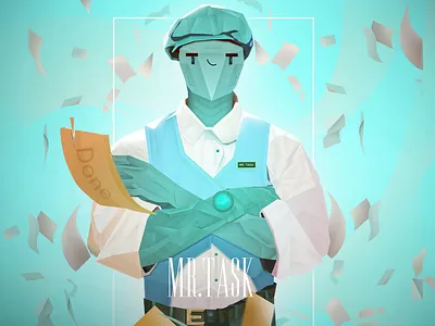 Mr.Task✔️ 2dart art artwork blue branding character color design graphic design illustration landing light task taskdone taskmanager