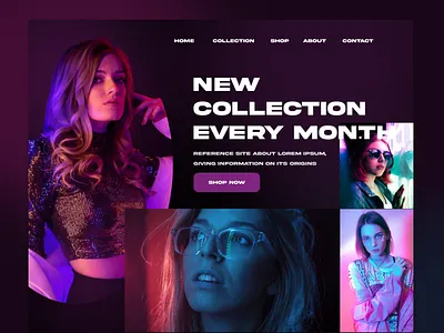 Fashion Shop Landing Page Website 3d animation app branding design graphic design illustration logo motion graphics typography ui ux vector