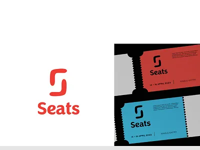Seats Logo design black design inspiration letter s logo logoplace modern negative logo negative space logo seats white