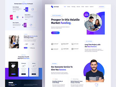 Tech Head Digital Service Agency Website Design business businesssolution companywebsites creativework designconcept designtrend2023 digitalmarketing freelancework homepage landingpage minimaldesign newandnoteworthy pricing services teamwork uiuxdesigner webdesign