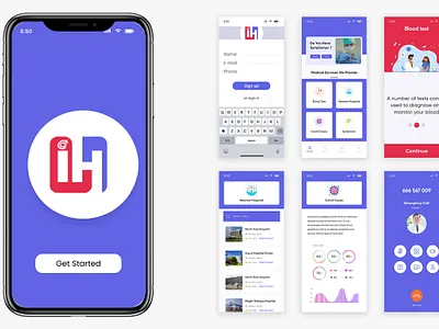 Medical mobile app page design app branding case study design doctor apps figma illustration logo medical app medical apps design mobile app ui userinterface vector