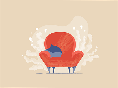 Armchair armchair home illustration vector