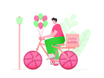 Hello! Dribbble... branding design graphic design hello hello dribbble illustration vector