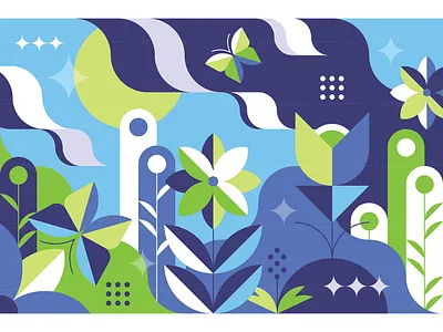 spring abstract background design geometry graphic design illustration nature pattern spring vector