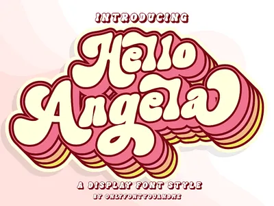 Hello Angela Font 3d animation branding font graphic design logo motion graphics ui