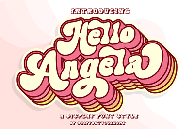 Hello Angela Font 3d animation branding font graphic design logo motion graphics ui